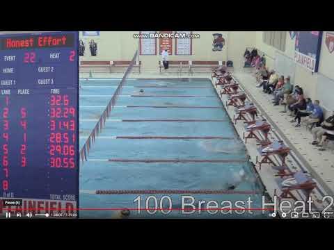 Video of 100 Breast Stroke Dec 2020