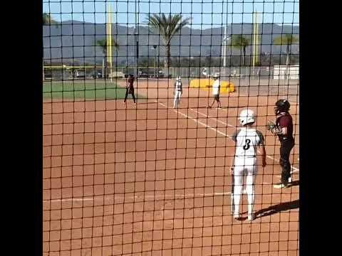 Video of Alexis Baskins 2022 bunt to 1st @Zoom into June 2019