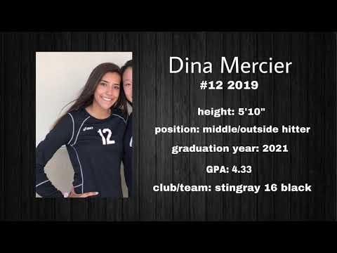 Video of Dina Mercier 2019 Club Hitting/Blocking Highlights