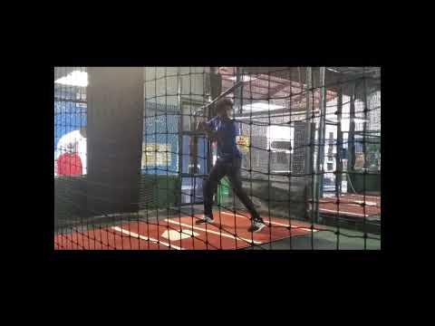 Video of Hitting off machine (85) and fielding 