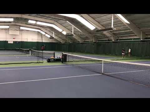 Video of Catherine practice with coach Paul Hesser at Lake Oswego Indoor Tennis center