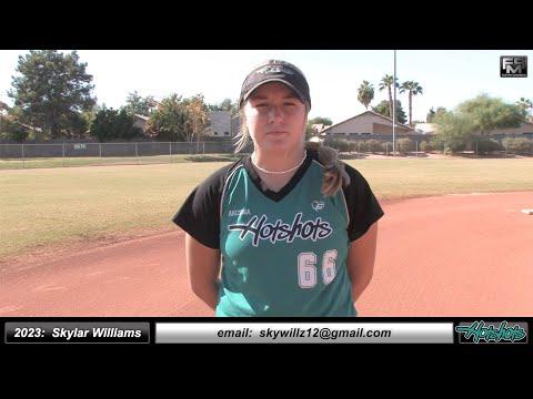 Video of 2023 Skylar Williams Catcher and Third Base Skills Video AZ Hotshots Captain 11/2020