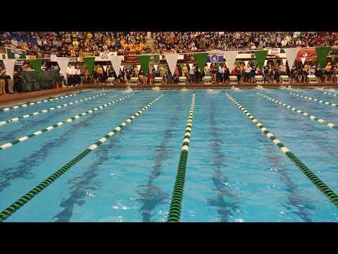 Video of Districts 2019 (4th place, 100 fly, 57.21)