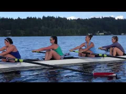 Video of 04 Emma (in green, 4 seat) rowing on Lake Sammamish 9/24/19