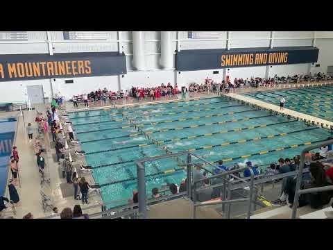 Video of 100 Free, 1st-50.01, WV Region II Championship, 2/3/24