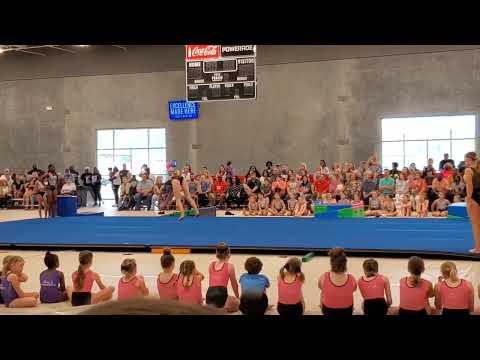 Video of Annie Jones tumbling pass full twisting layout gymnastics recital April 2022