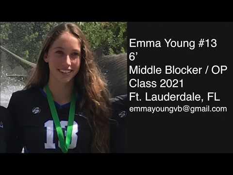 Video of Emma Young Class 2021 6' Middle Blocker / OP Highlights 2019