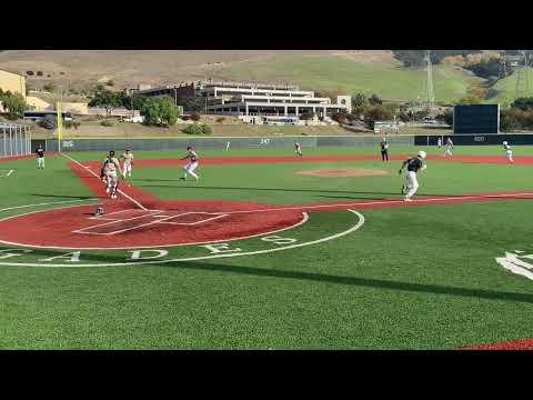 Video of Nick Parker SS/2B Fr Ohlone College Fall Ball Hitting Fielding