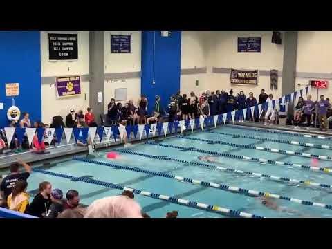 Video of 500 Free Come From Behind. Lane 4. (Lane 1 top of screen)