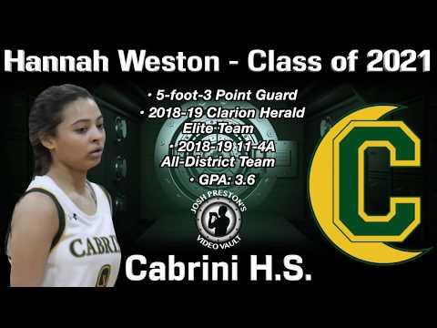 Video of Hannah Weston (Cabrini 2021 Pg) - Sophomore Highlights 