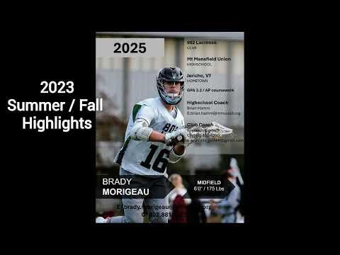 Video of Brady Morigeau 2023 Summer Fall Highlights