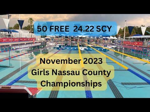 Video of 50 Free 24.22 SCY