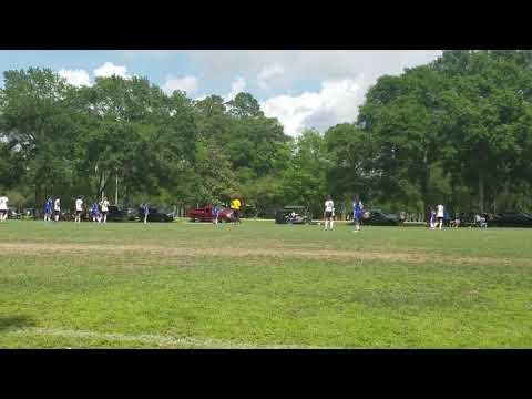 Video of Allison hits a free kick from distance, April 2017