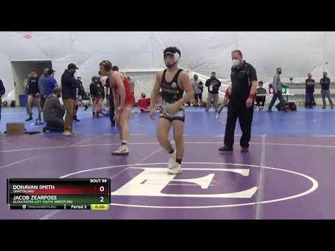 Video of Jacob Zearfoss vs. Donavan Smith (NY State placer and NHSCA Nationals runner-up)