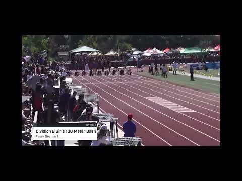 Video of 2023 CIF Southern Section D2 Finals Girls 100m (lane 9, 12.27)