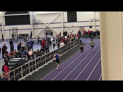 Video of Ethan Krueger Leading 2nd Lap of 4x200 Relay Indoor State