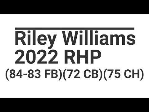 Video of Riley Williams (2022) RHP