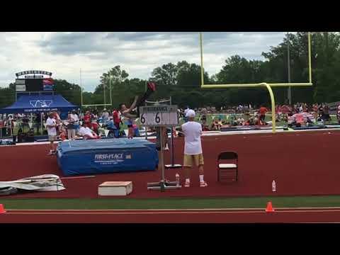 Video of SLOW MOTION JUMP - Ben Schneider, 5/25/2019, 16 yrs old, Sophomore. High Jump - 6’6”. Class 4 Missouri State Championship. St Louis, MO