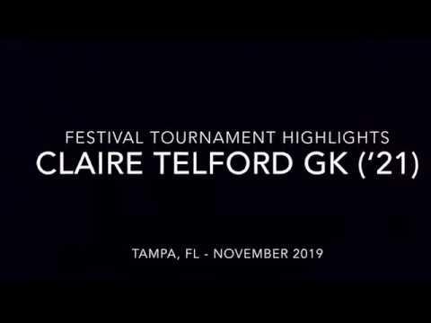 Video of Claire Telford - field hockey goalie - Festival Highlights Nov 2019