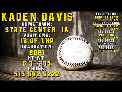 Video of Kaden Davis 2020 Baseball Highlights