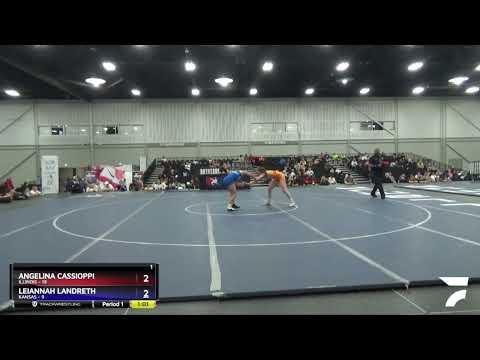 Video of 122 lb Placement Match - Angelina Cassioppi, Illinois Vs Leiannah Landreth, Kansas