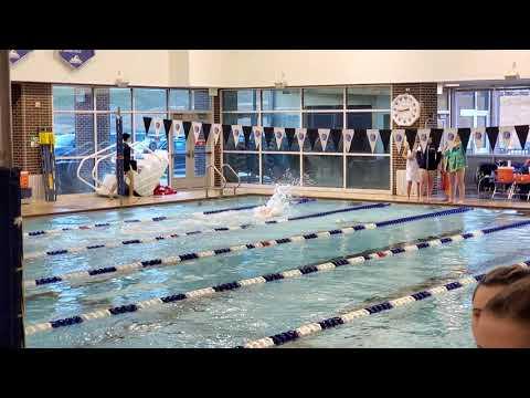 Video of Sean Fly leg of 200 medley relay pool record  run