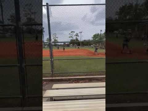 Video of Pitching and caught pop up from the hitter for an out