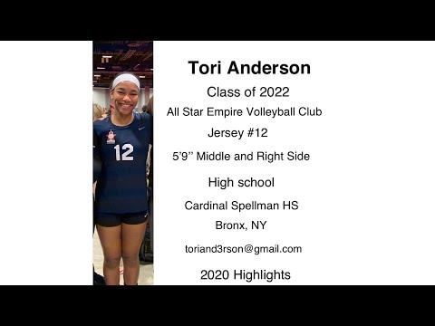 Video of Tori Anderson ASEVC 16 Premier Middle Blocker/Right Side Hitter 2020 Volleyball Highlights 