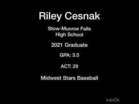 Video of Riley Cesnak Baseball - Class of 2021