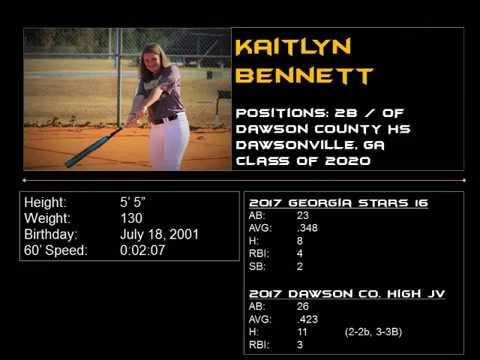 Video of Kaitlyn Bennett class of 2020