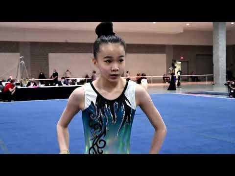 Video of 1st Place USAG Level 8 Floor Routine | Vicki Zhou | 2021 Regional 6 Championship