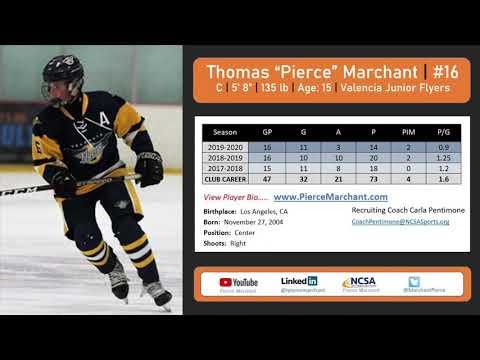 Video of 042320 - Thomas "Pierce" Marchant - Men's Ice Hockey Recruit Profile (15 years old)