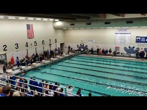 Video of Kyra Hall 2019 IHSAA COLUMBUS NORTH SECTIONALS- 57.65 100 yd backstroke