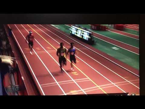 Video of Aaron Ray (lane 4 / Blue Singlet) 300m in 35.73