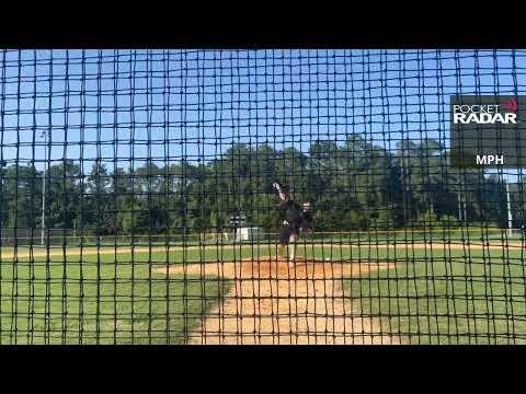 Video of Eric hitting 89 on the mound 