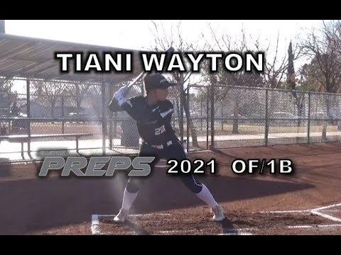 Video of 2021 Tiani Wayton Outfield and First Base Skills Video (2019)