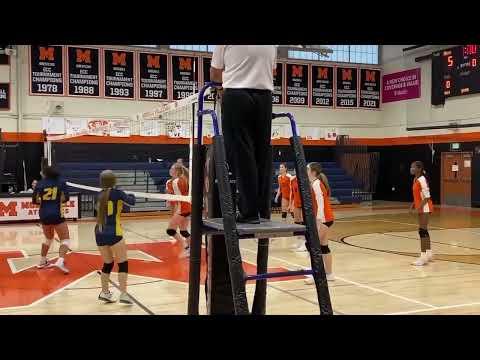 Video of Hannah serving freshman year