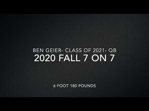 Video of Ben Geier- Fall 2020 7 on 7 