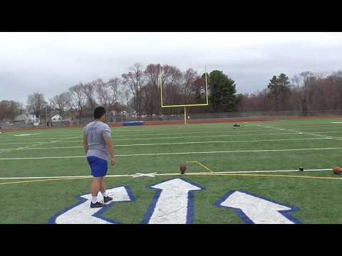 Video of Mason Sarra kicks 2 of 2 50 yard Field Goals in succession Plainville HS Junior