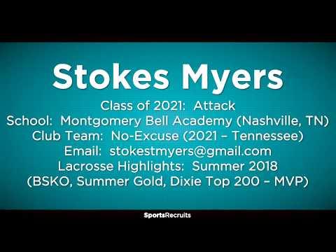 Video of Stokes Myers, Class of 2021 - Lacrosse Highlights (Summer 2018)