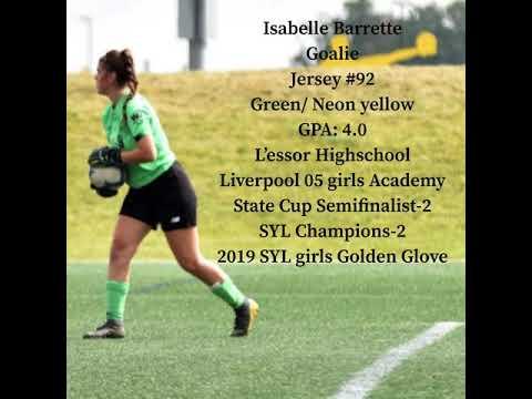 Video of Isabelle Barrette- Game Highlights