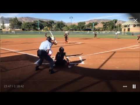 Video of Live In-Game video of Krista at SS and Hitting