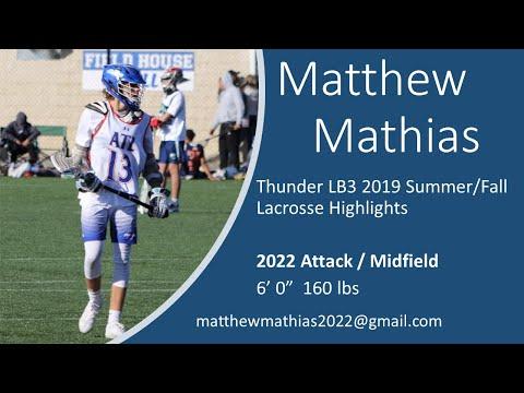 Video of Matthew Mathias 2019 Summer/Fall Highlights 