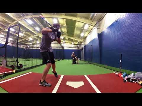 Video of Jillian Bouse hitting indoors