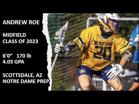 Video of Andrew Roe (2023) Fall / Winter 2020 Lacrosse Highlights