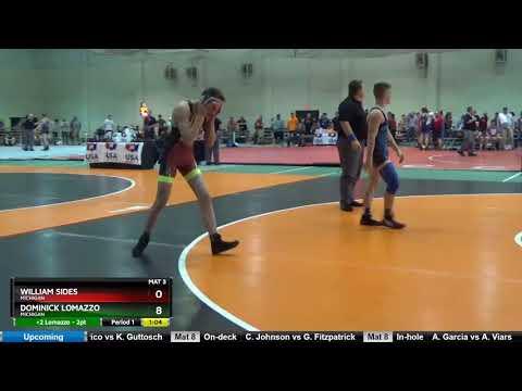 Video of 2018 Central Regionals Cadet 132 William Sides Michigan Vs Dominick Lomazzo Michigan