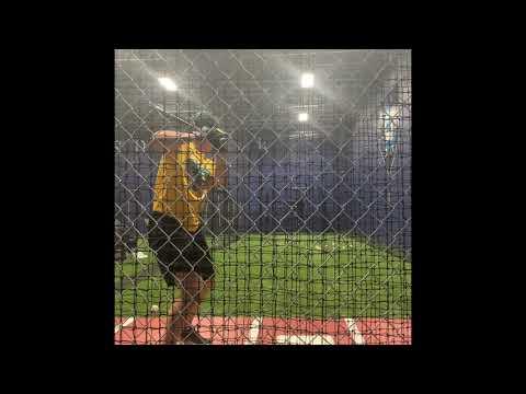 Video of Hitting (Back View) 87 top Exit Velocity October 2020