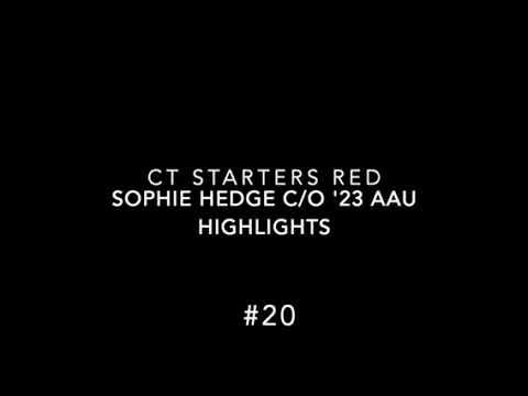 Video of Sophie Hedge - 2021 AAU highlights - class of 2023 -  PG/SG - CT Starters - Blue & White jersey #20