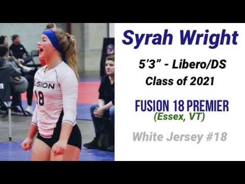 Video of Syrah Wright- Libero #18 2019/20 Club Highlights