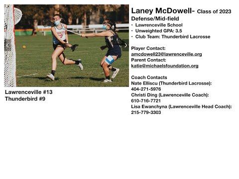 Video of Laney McDowell, Class of 2023 | Summer 2021 Lacrosse Highlights